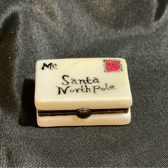 Vintage Santa letter, porcelain box with letter to Santa inside, in vintage box - Picture 3 of 15